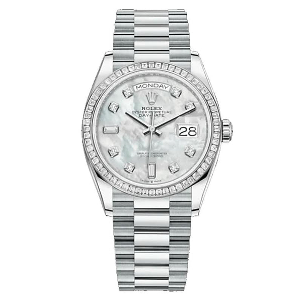Day-Date 128396TBR White mother-of-pearl Unisex 36MM